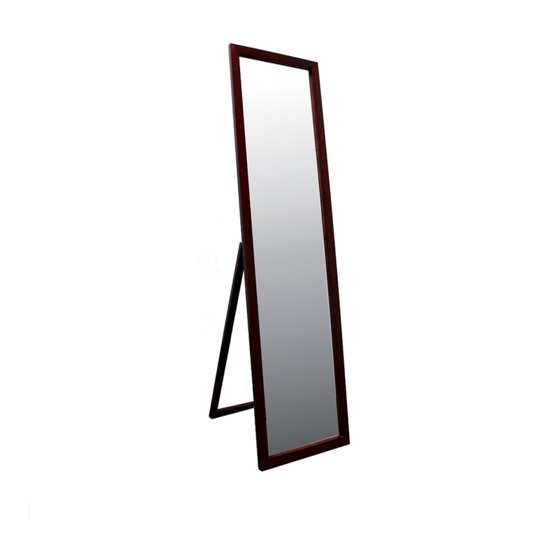 Walnut Finish Full Length Standing Mirror By Homeroots