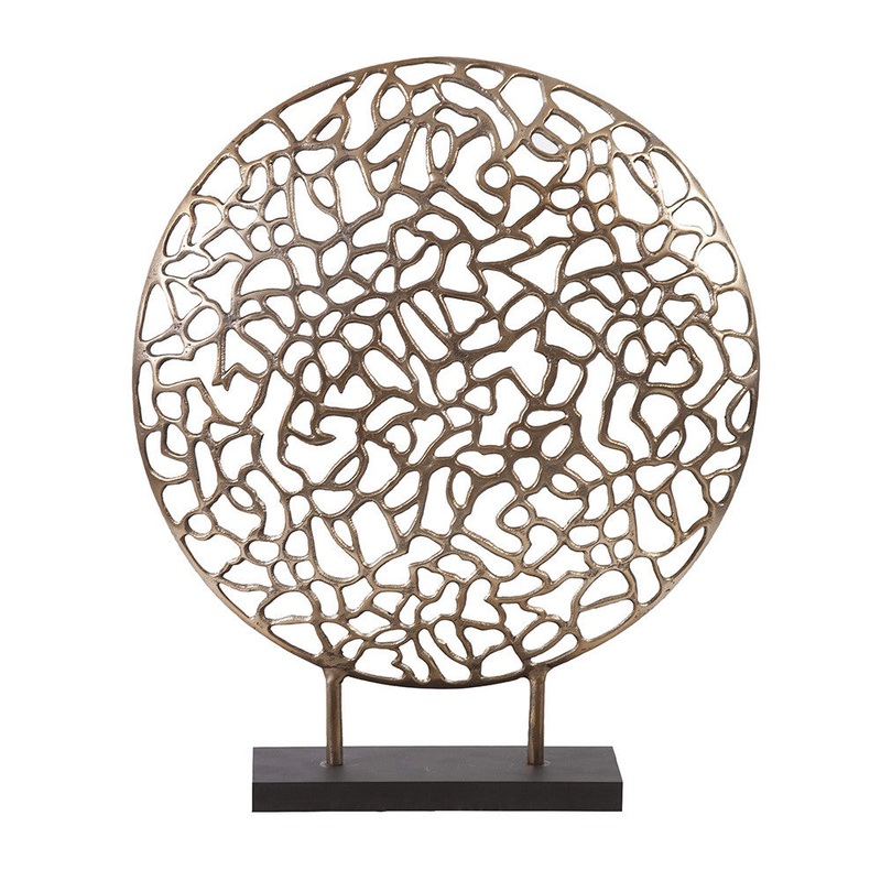 Bronze and Black Abstract Coral Sculpture By Homeroots