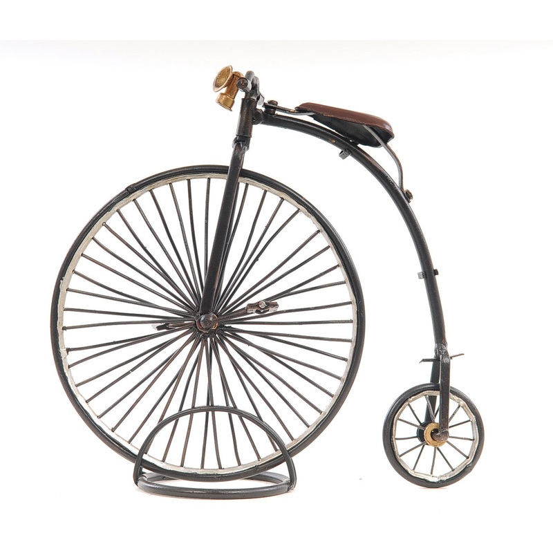 c1870 High Wheeler Bicycle Sculpture By Homeroots