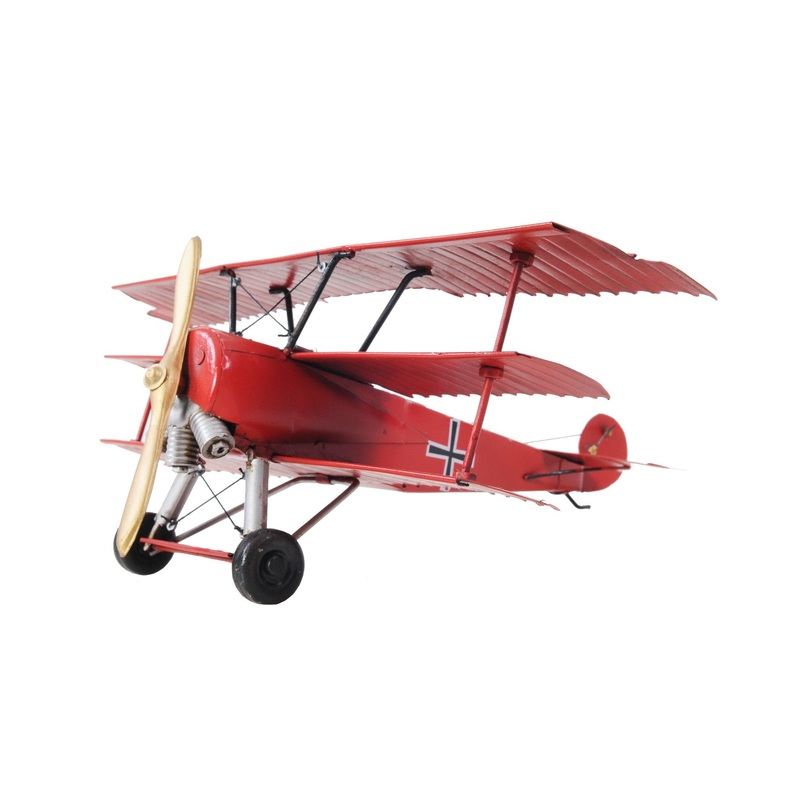 c1916 Red Baron Fokker Triplane Model Sculpture By Homeroots
