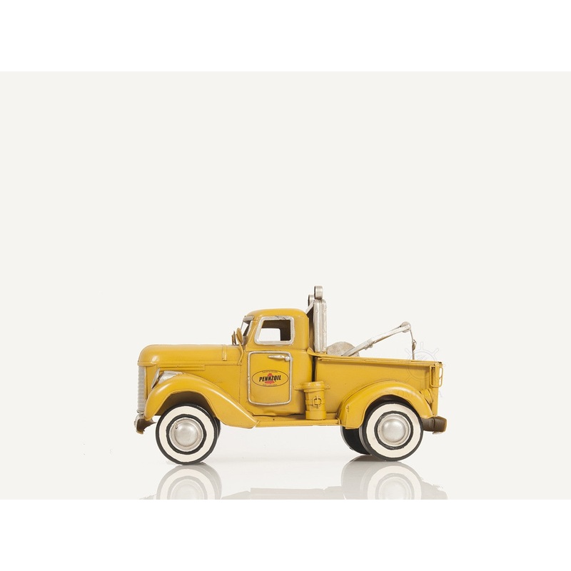 c1926 Pennzoil Tow Truck Yellow Model Sculpture By Homeroots