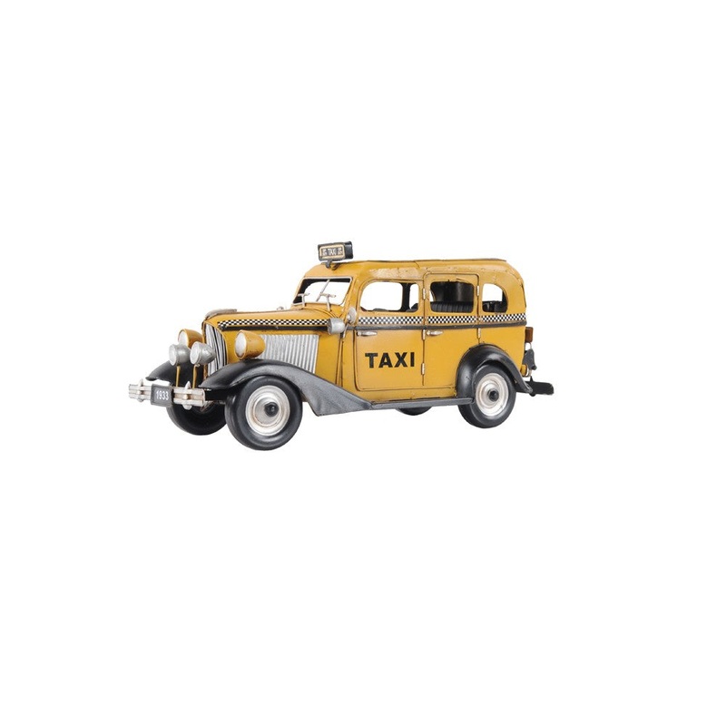c1933 Vintage Checker Taxi Cab Model Sculpture By Homeroots