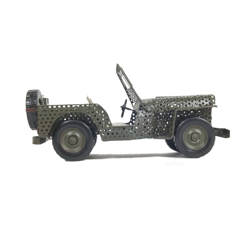c1945 Willys CJ-2A Overland Jeep Sculpture By Homeroots