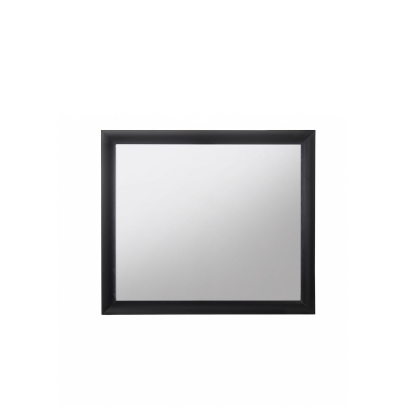 Contemporary Wood Frame mirror in Black By Homeroots