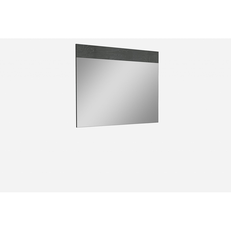Gloss Grey Glass Mirror By Homeroots