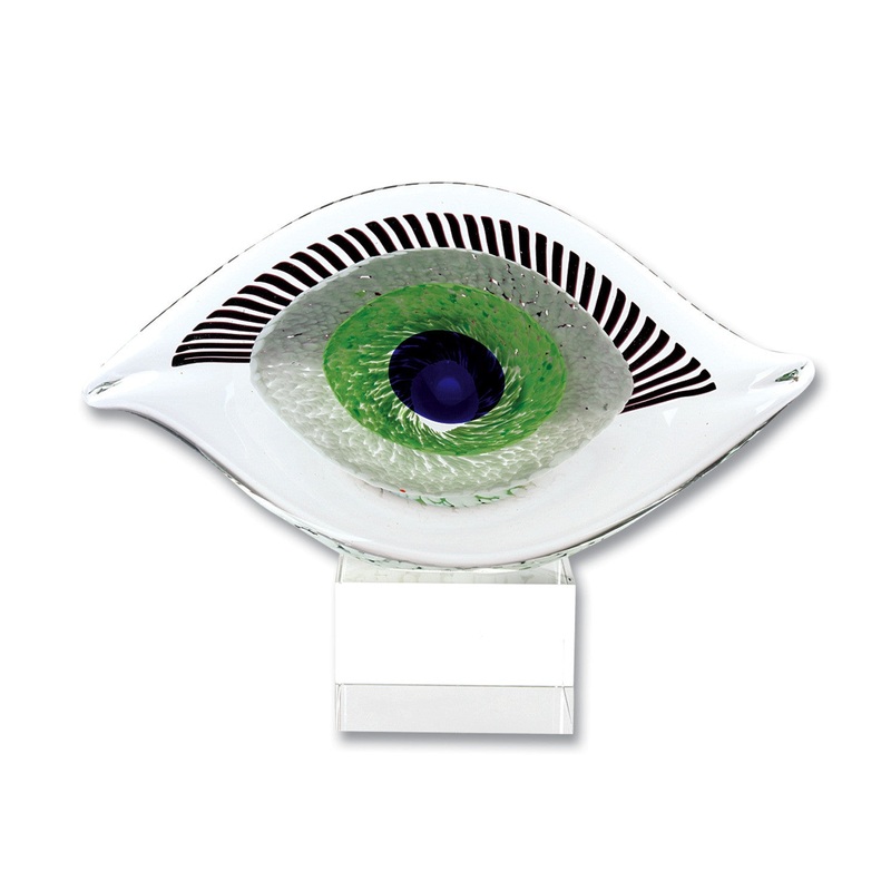 7 MultiColor Glass Art Glass Eye Centerpiece By Homeroots