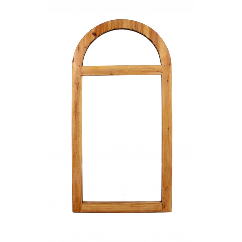 Brown Rustic With Minimalist Window Frame Dressing Mirror By Homeroots