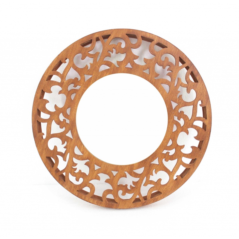 Brown Traditional Wooden - Wall Mirror By Homeroots