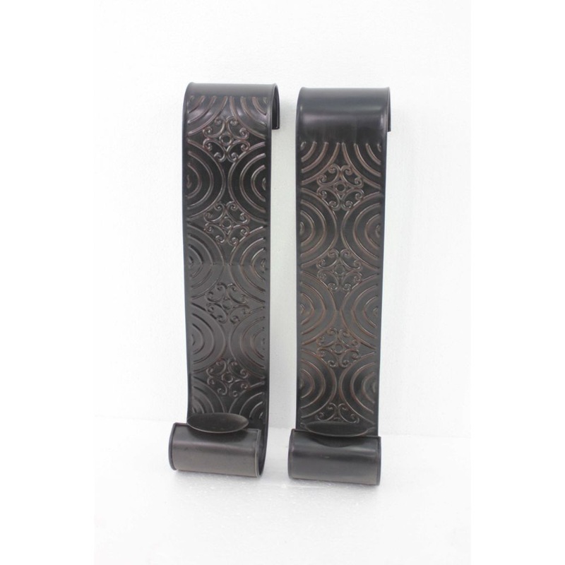 Brown, Vintage, Metal - Wall Candle Holder Sconce Set By Homeroots