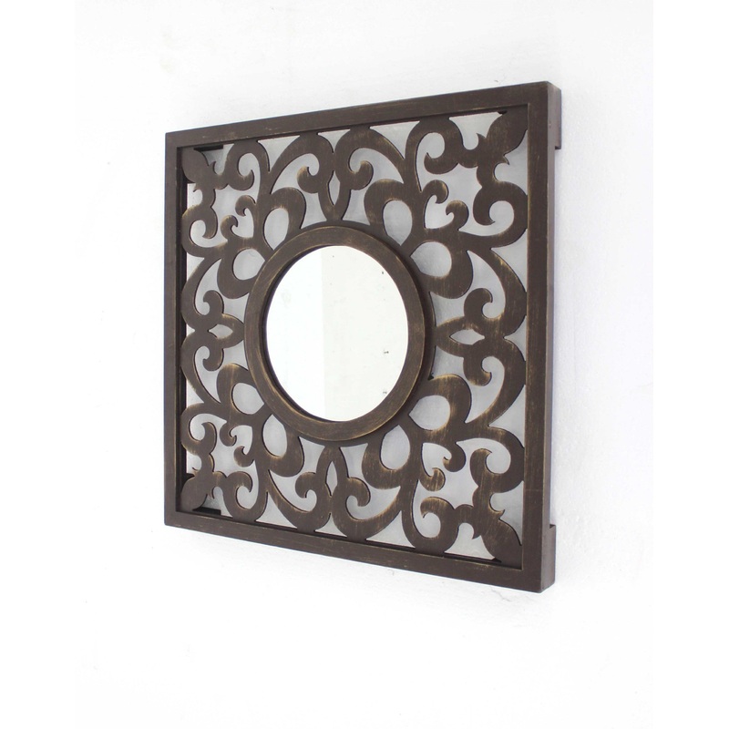 Brown Vintage - Wall Mirror By Homeroots