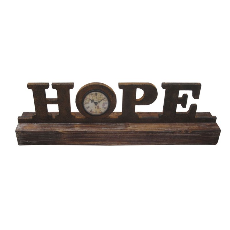 Brown Wood Decor Clock By Homeroots
