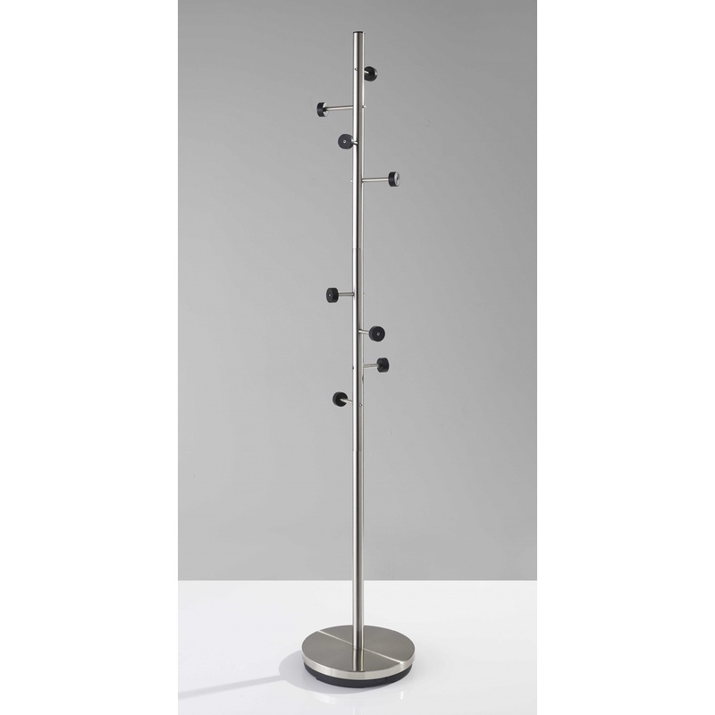 Brushed Steel Brushed Steel Coat Rack By Homeroots - 372942