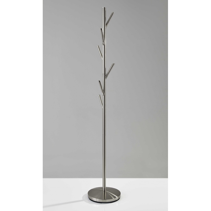 Brushed Steel Brushed Steel Coat Rack By Homeroots - 372943