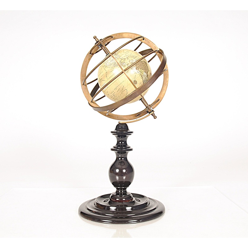 Globe in Brass Rings By Homeroots