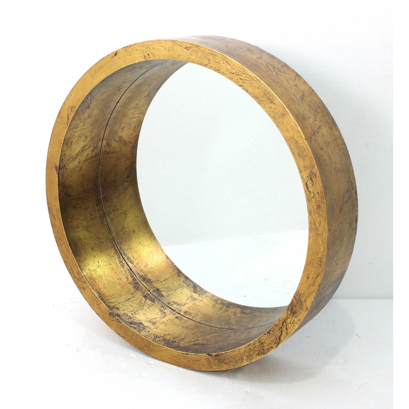 Gold Round Tray Shaped Cosmetic Mirror By Homeroots