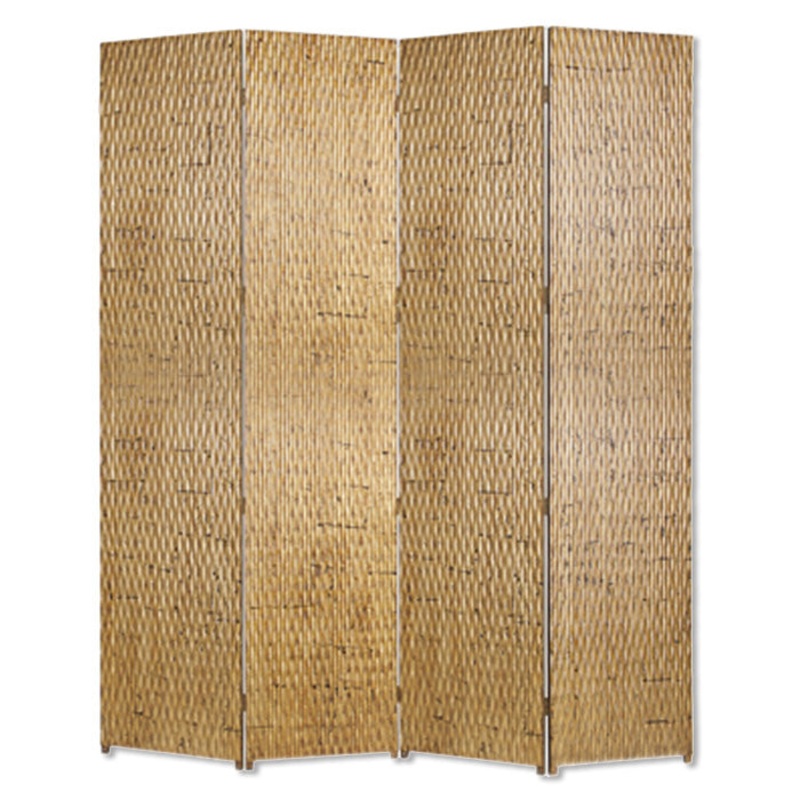 Gold Wood Screen By Homeroots