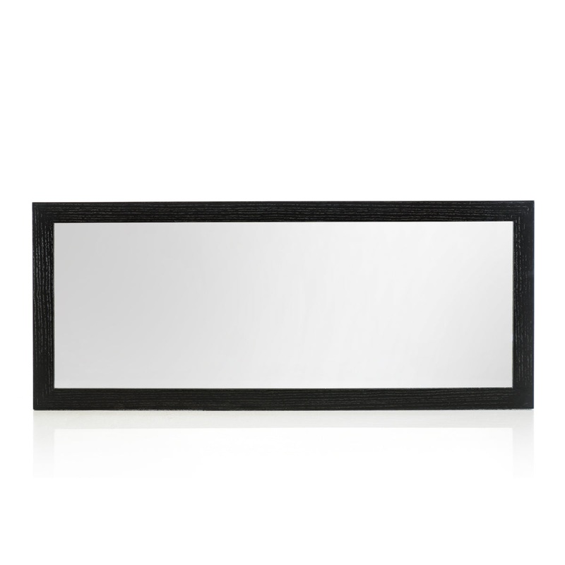 20" Black MDF and Glass Mirror By Homeroots