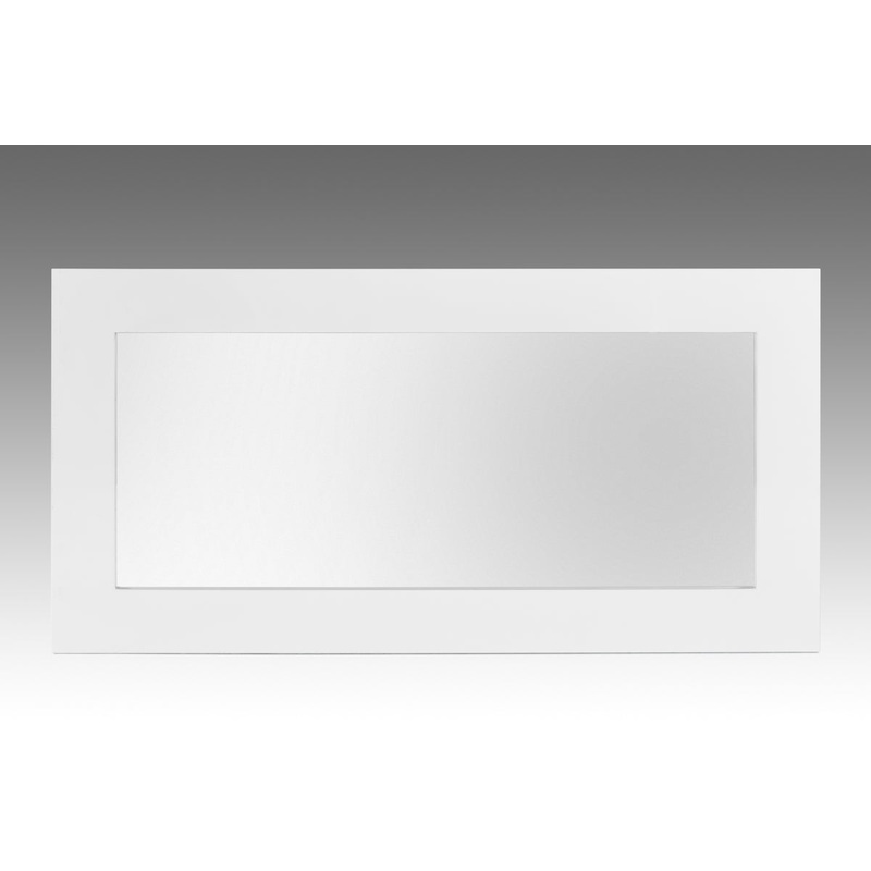 24" White MDF and Glass Mirror By Homeroots
