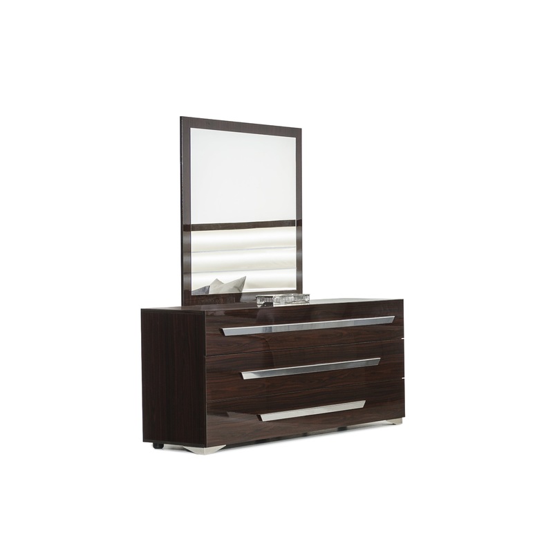 41" Ebony MDF Veneer and Glass Mirror By Homeroots