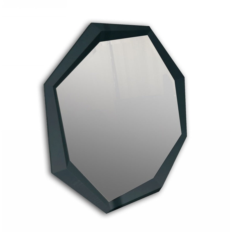 47" Black Crocodile Lacquer Mirror By Homeroots