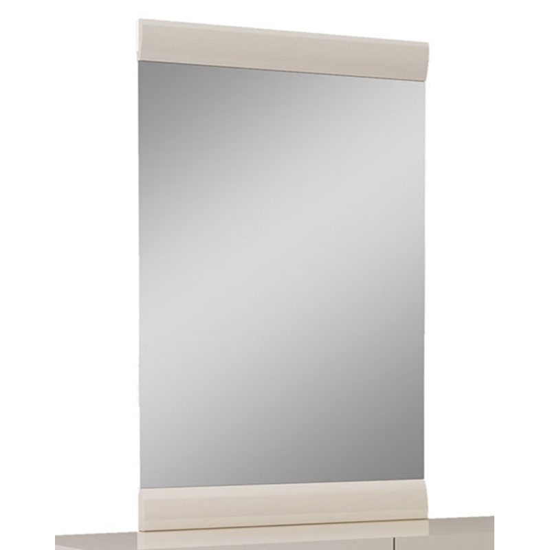 47" Refined Beige High Gloss Mirror By Homeroots