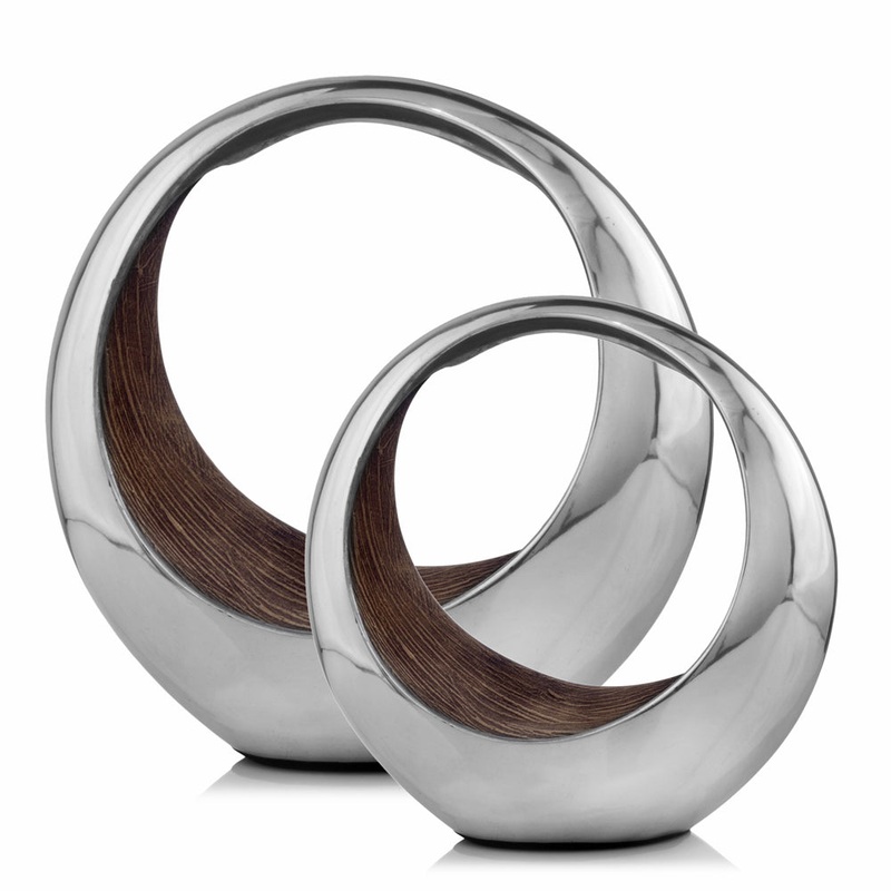 7" x 11" Two tone Brown Bronze Small Ring Bowl By Homeroots
