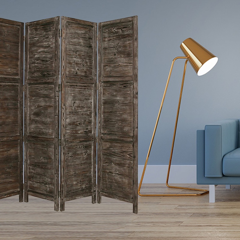 Black Wood Screen By Homeroots - 274881