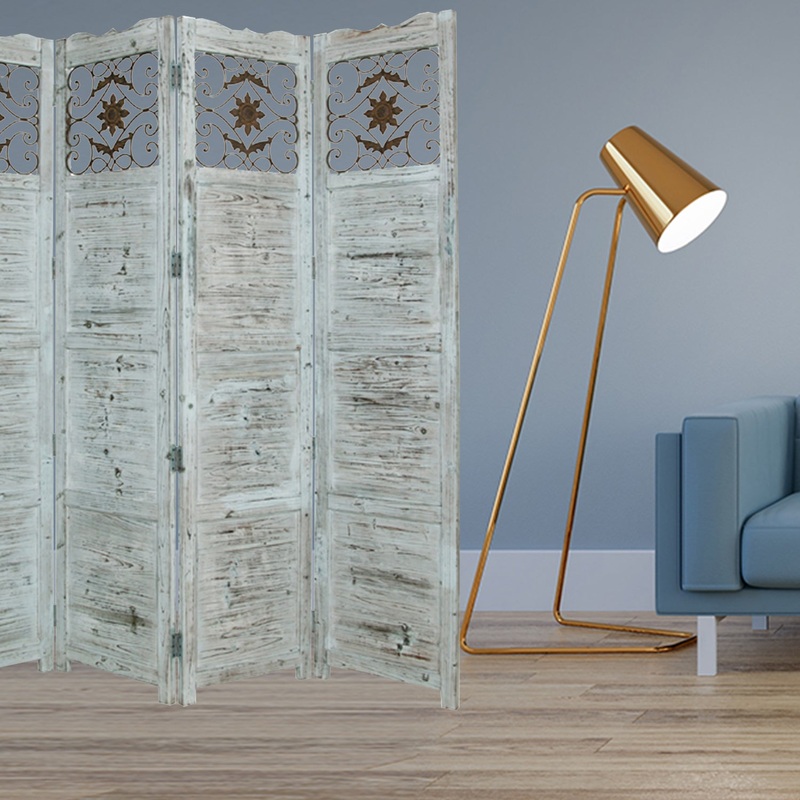 Blue Wood Screen By Homeroots
