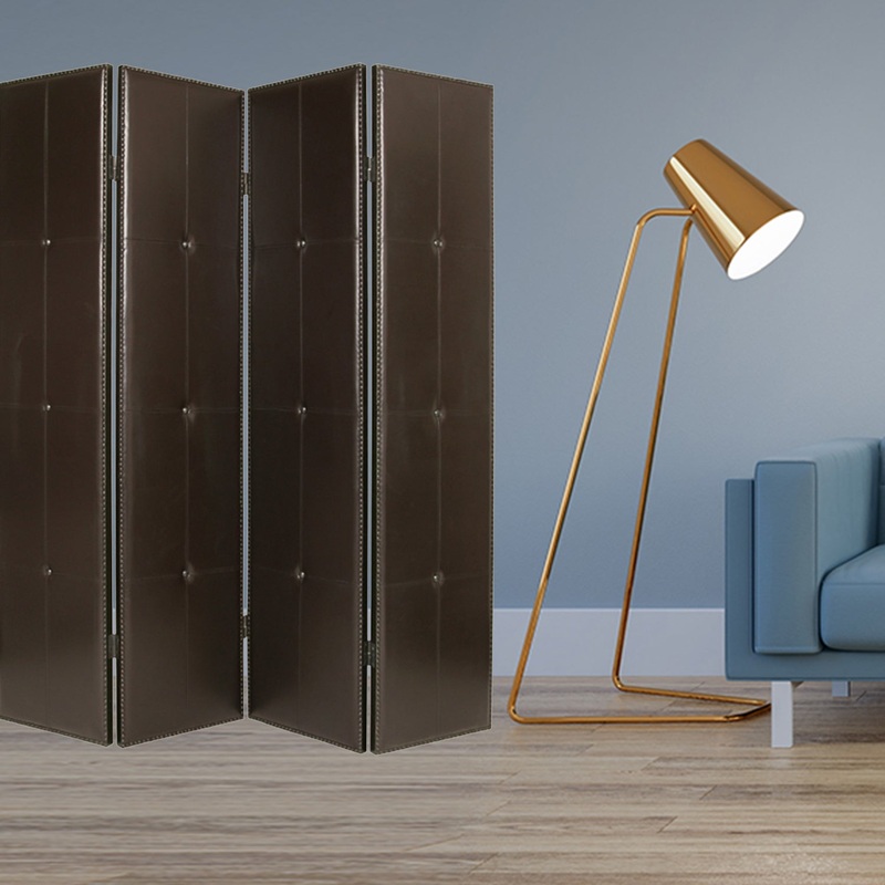 Brown Faux leather Screen By Homeroots - 277094