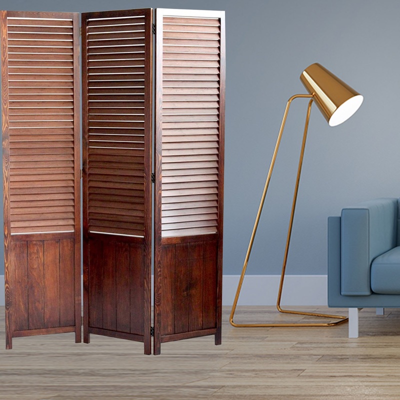 Brown Wood Screen By Homeroots - 277093