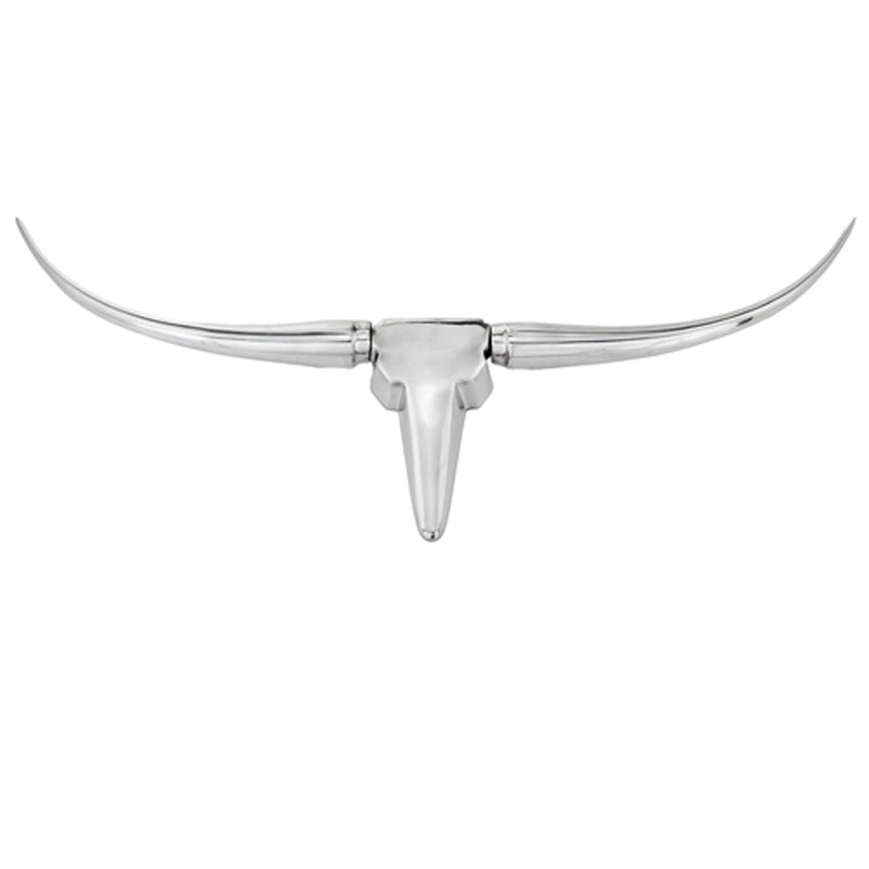 Buffed Long Horn Wall Bust By Homeroots