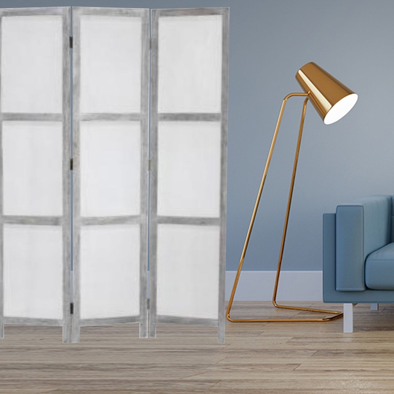 Gray Wood Breezer Mesh Screen By Homeroots