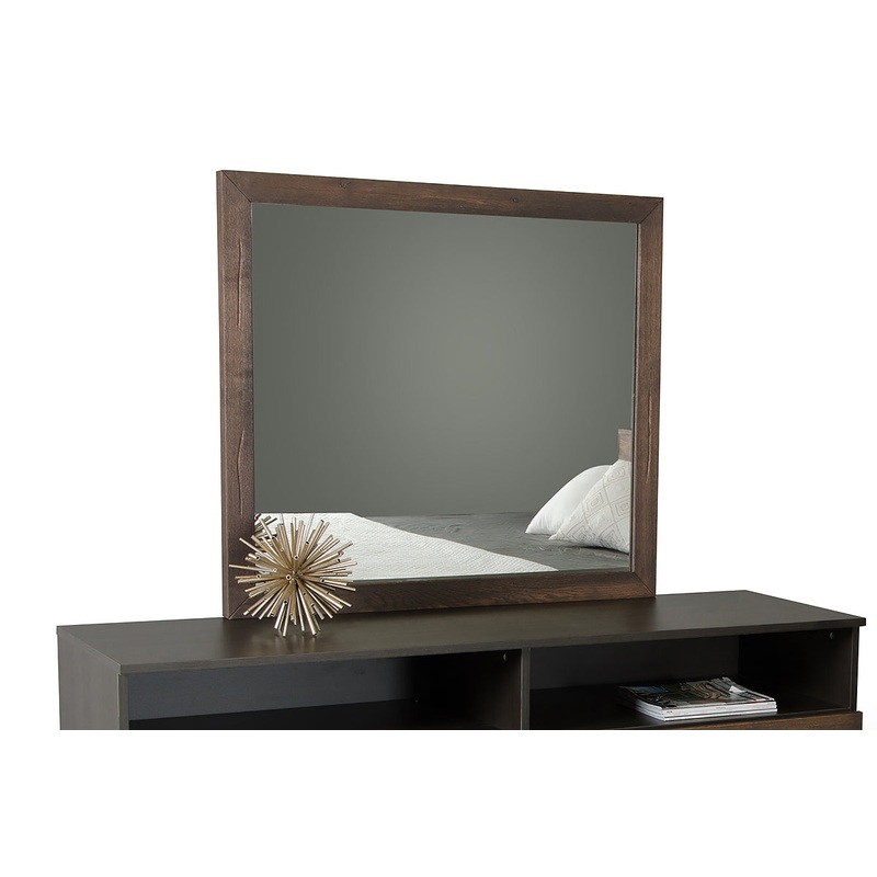 Modern Dark Aged Oak Mirror By Homeroots