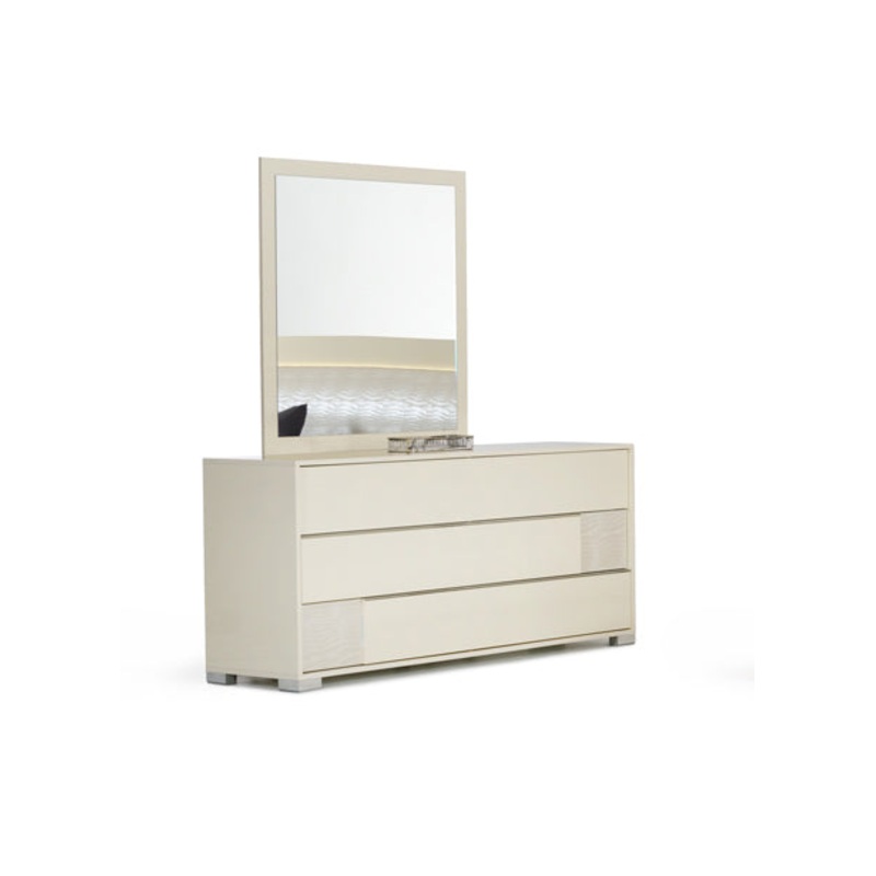 Modern Rectangle Beige Mirror By Homeroots