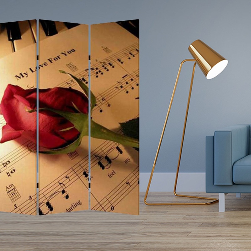 Multi Color Wood Canvas Music Screen By Homeroots