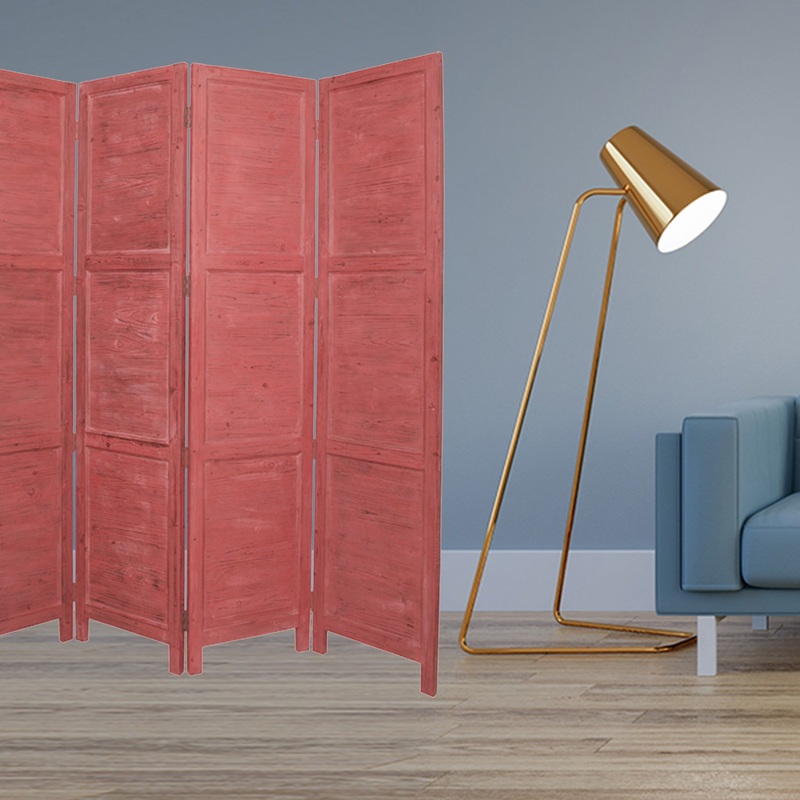 Red Wood Screen By Homeroots - 274884