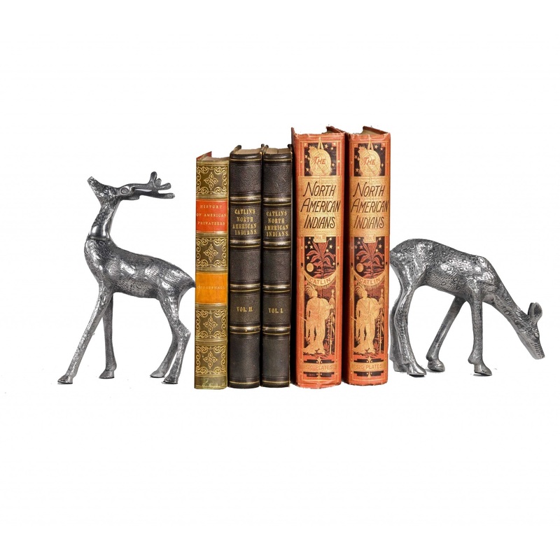 Stag and Doe Bookends or Sculptures By Homeroots