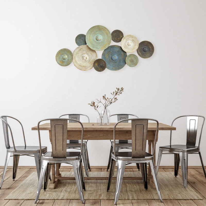 Textured Metal Plates Wall Decor By Homeroots