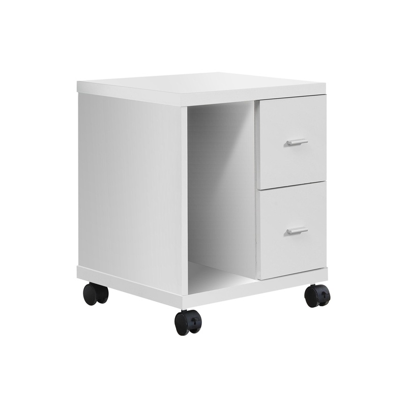 White Particle Board Hollow Core Drawers Office Cabinet By Homeroots