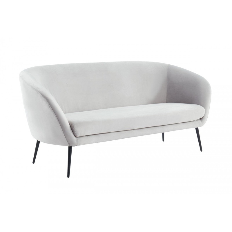 75" Light Grey Three Person Standard Metal Legs Sofa By Homeroots
