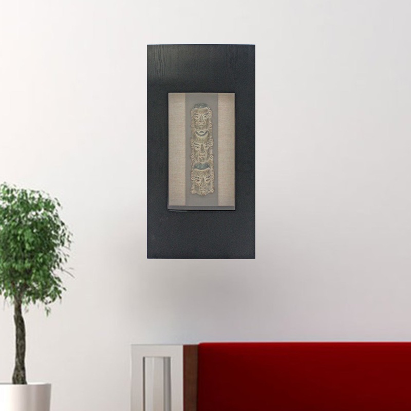Black & Brown Facial-Makeup Patterned Plaque - Wall Decor By Homeroots