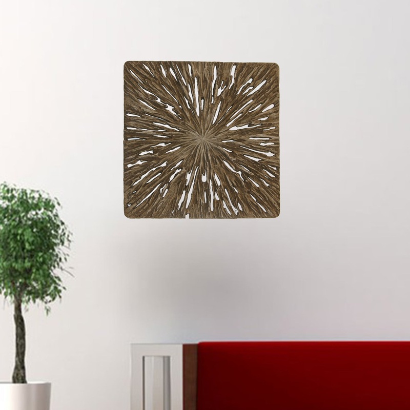 Brown Square Rotten Wood Wall Decor By Homeroots
