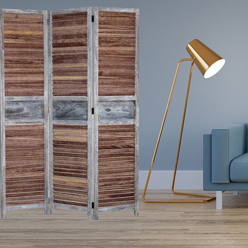 Brown Wood Screen By Homeroots - 274727