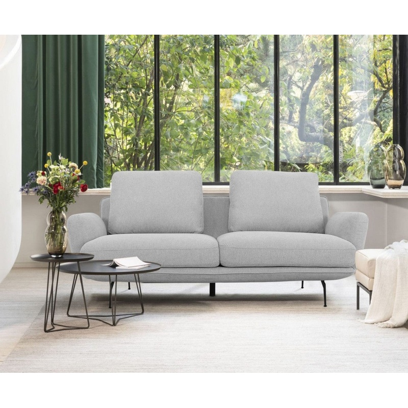 Contempo Retro 78" Light Gray Loveseat By Homeroots