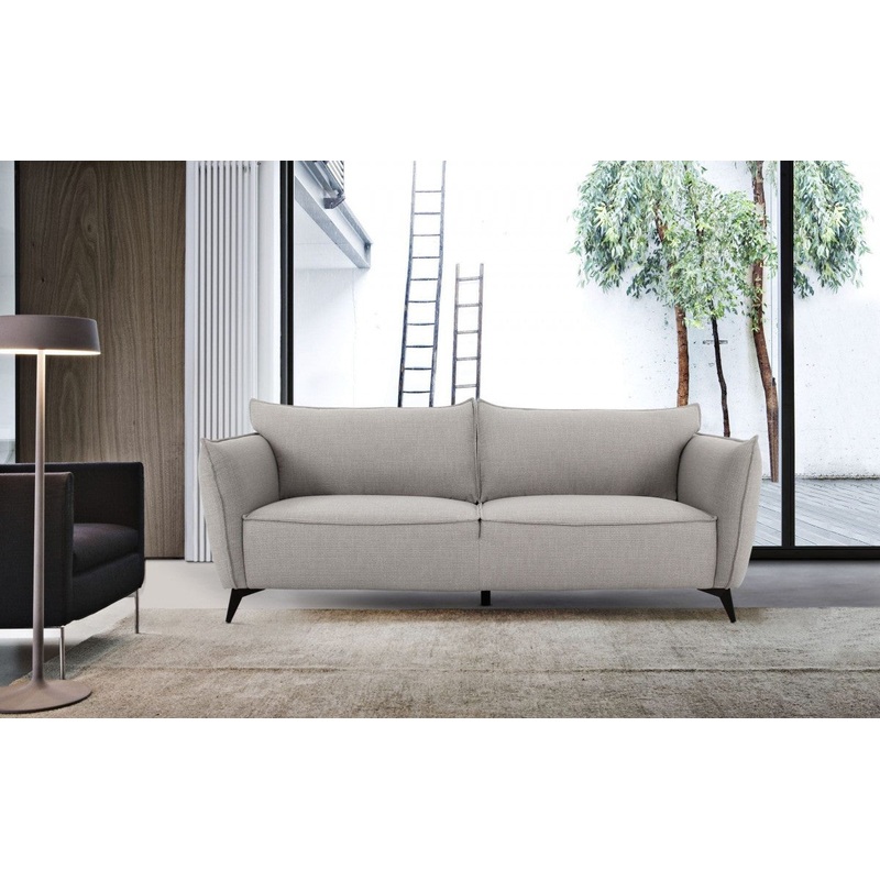 Contemporary 91" Grey Fabric Sofa By Homeroots
