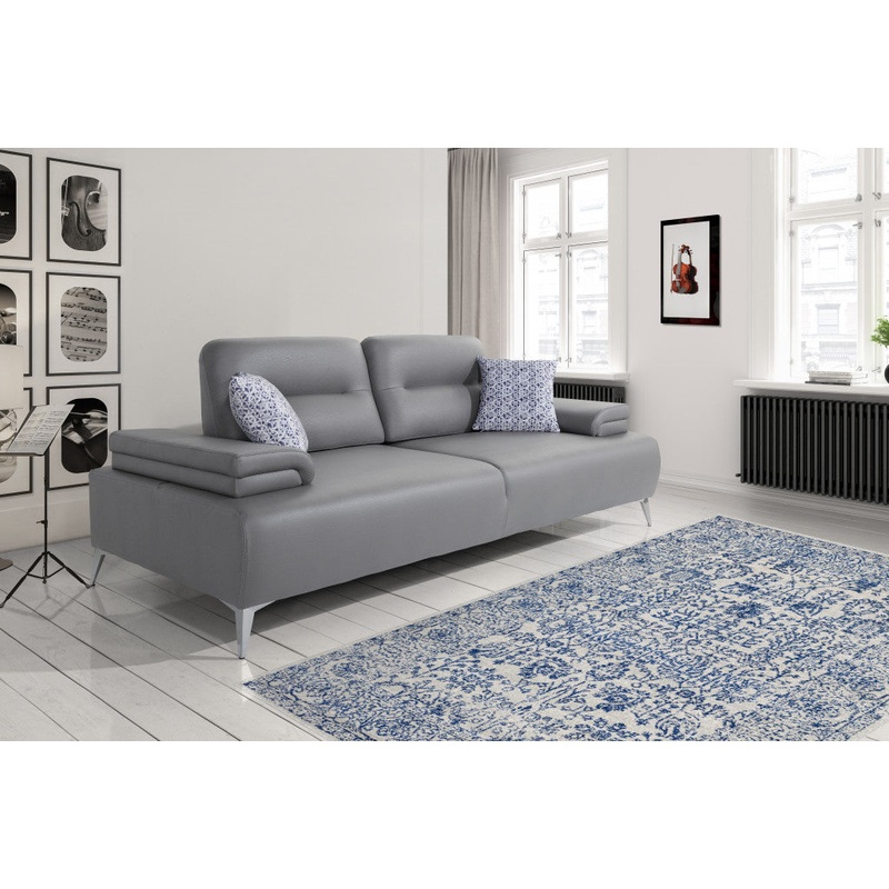 Convertible Leather Sofa Metal By Homeroots