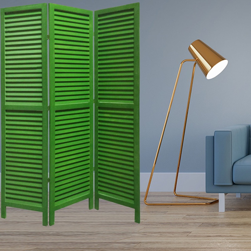 Green Wood Shutter -Screen By Homeroots