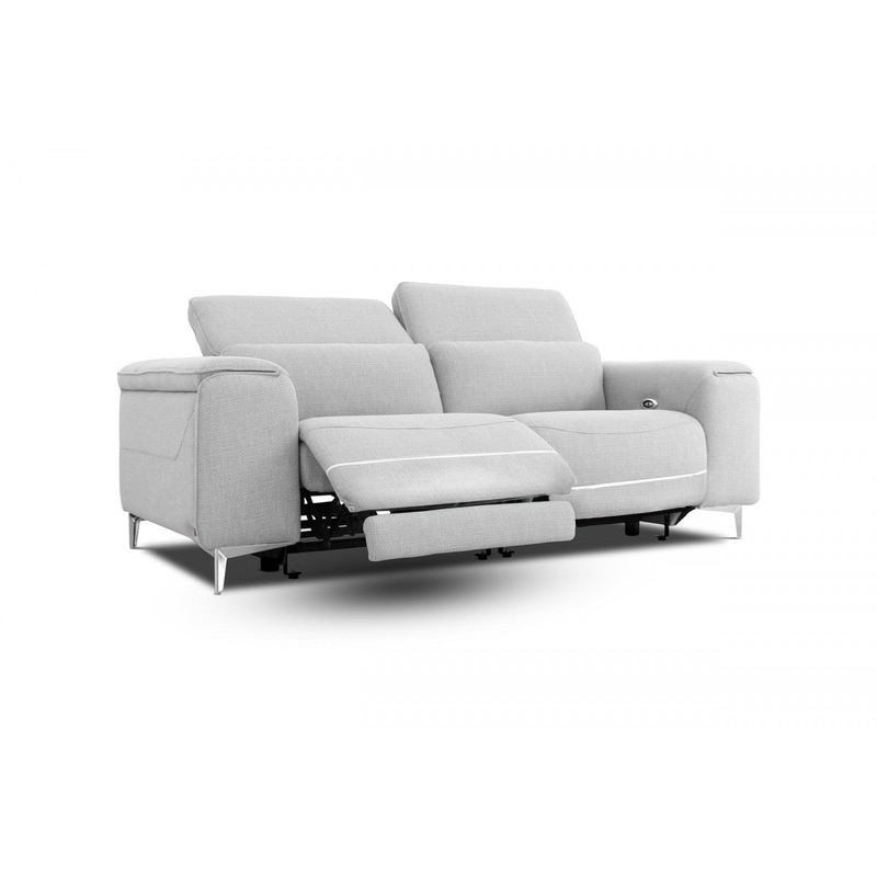 Modern Grey 84" Double Recliner Loveseat By Homeroots