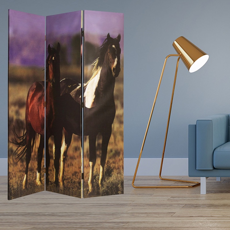 Multi Color Canvas Screen With Nurturing Mare By Homeroots