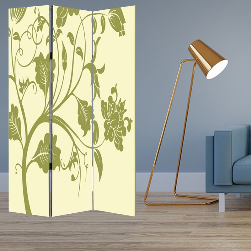 Multi Color Wood Canvas 3 Panel Screen By Homeroots - 274752